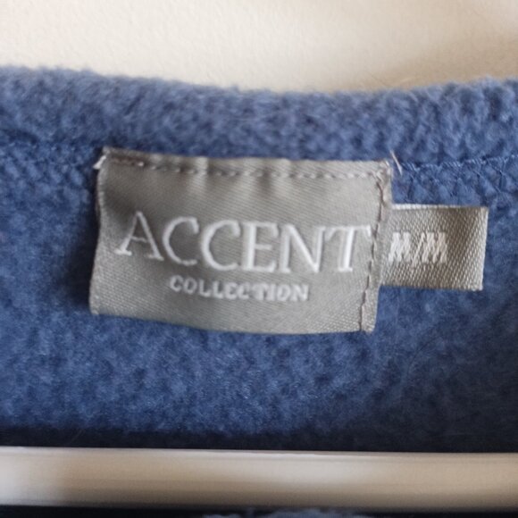 Women's Accent Collection Snowman Design Fleece Zippered Jacket Size Medium - Picture 6 of 7